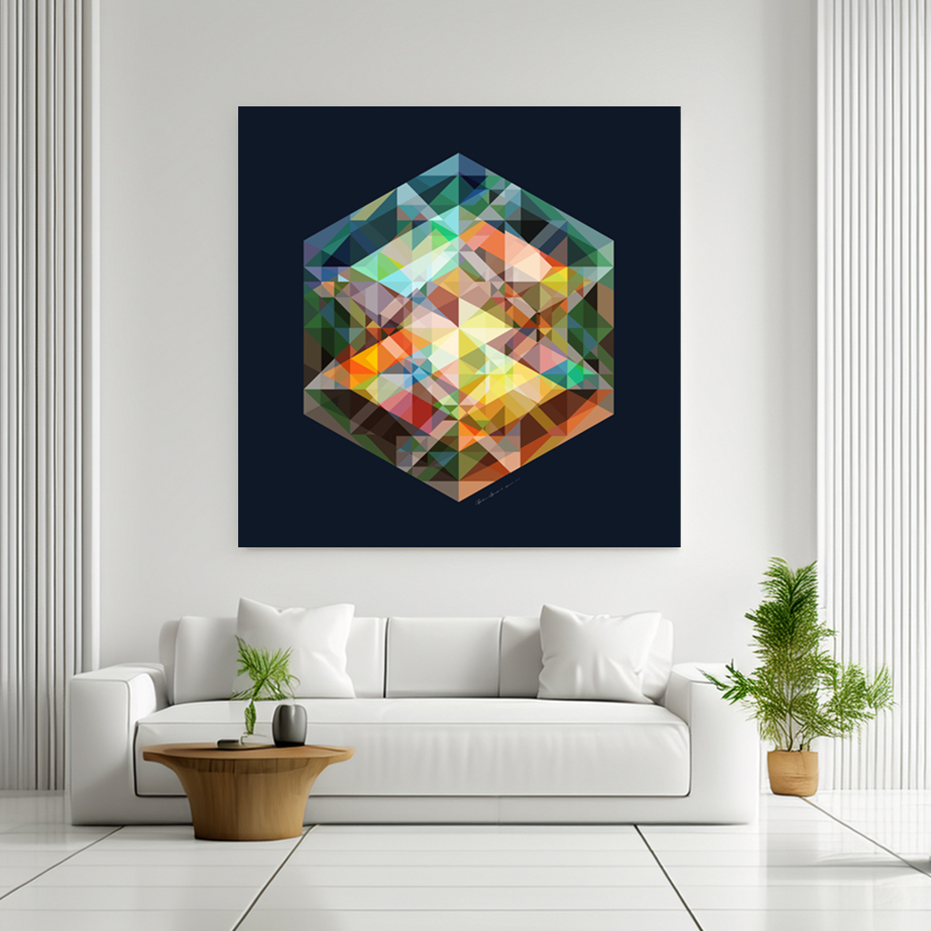 Blinded By the Light - Geometric art & canvas prints for modern interiors.